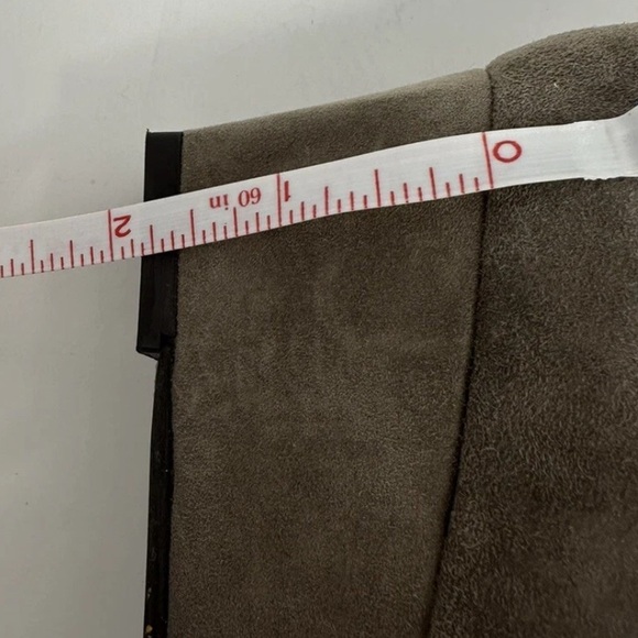 Stuart Weitzman Brown Taupe Suede Slip On Wedge Heels Buckle Womens 10 - Picture 10 of 13